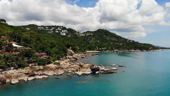 Beautiful high view of nature with sea ocean