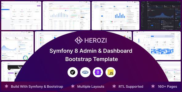 Herozi - Symfony 8 Admin & Dashboard Template