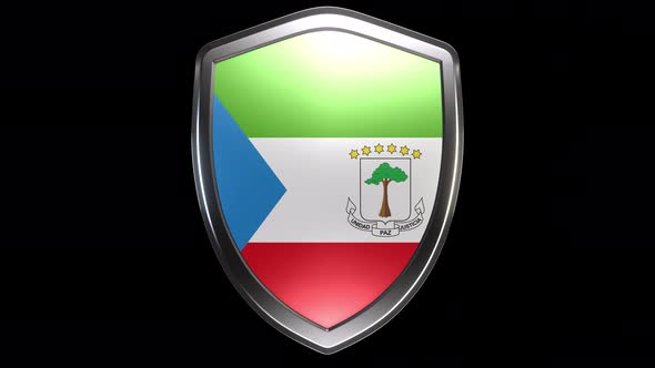 Equatorial Guinea Emblem Transition with Alpha Channel - 4K Resolution