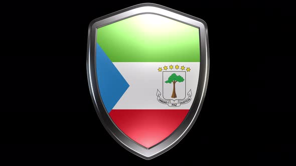 Equatorial Guinea Emblem Transition with Alpha Channel - 4K Resolution alt