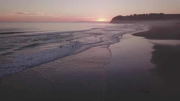 Scenic sunset on the beach