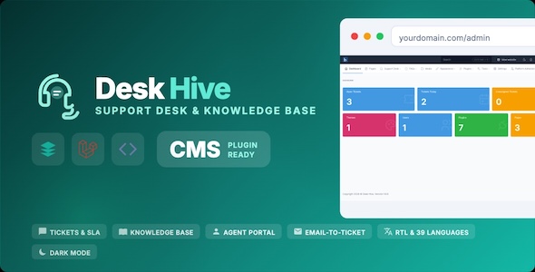 DeskHive – Laravel Support Ticket & Knowledge Base System