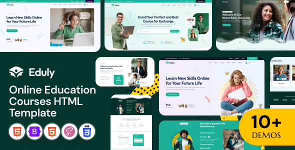 Eduly - Education Online Courses School & University HTML Template