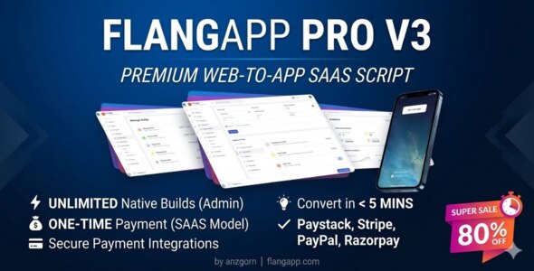 Flangapp PRO V3 - SAAS Online app builder from website