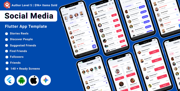 AI-Powered Social Media Flutter App Template | Instagram/TikTok Clone