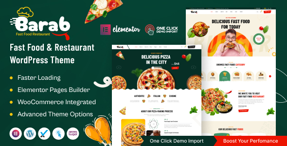 Barab – Fast Food & Restaurant WordPress Theme
