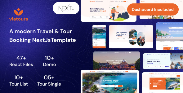 ViaTours - Travel & Tour Agency React NextJs Template