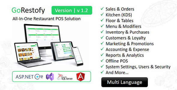GoRestofy Restaurant POS & Management System - Multi Outlet, Billing & Kitchen Display