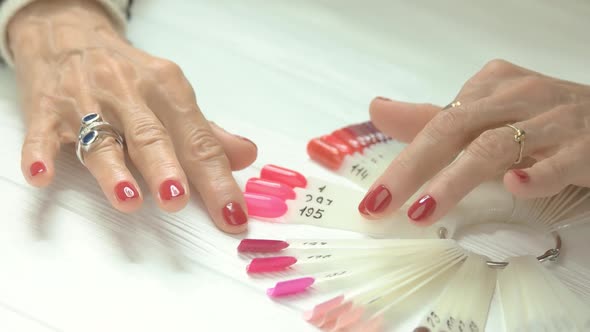 Old Manicured Hands and Nails Palette.