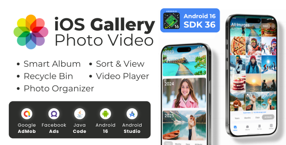iOS Gallery Photo Video with AdMob Facebook Ads Android