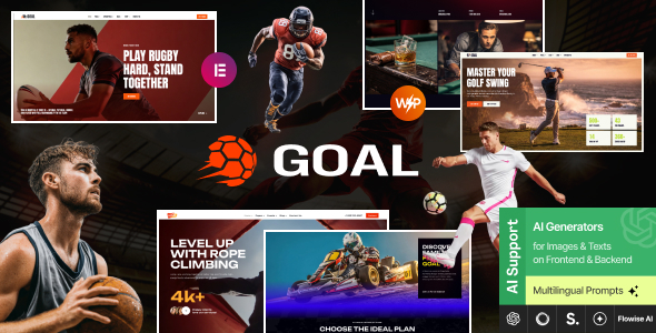 Goal - Sports WordPress Theme for Football, Basketball, Hockey, Golf