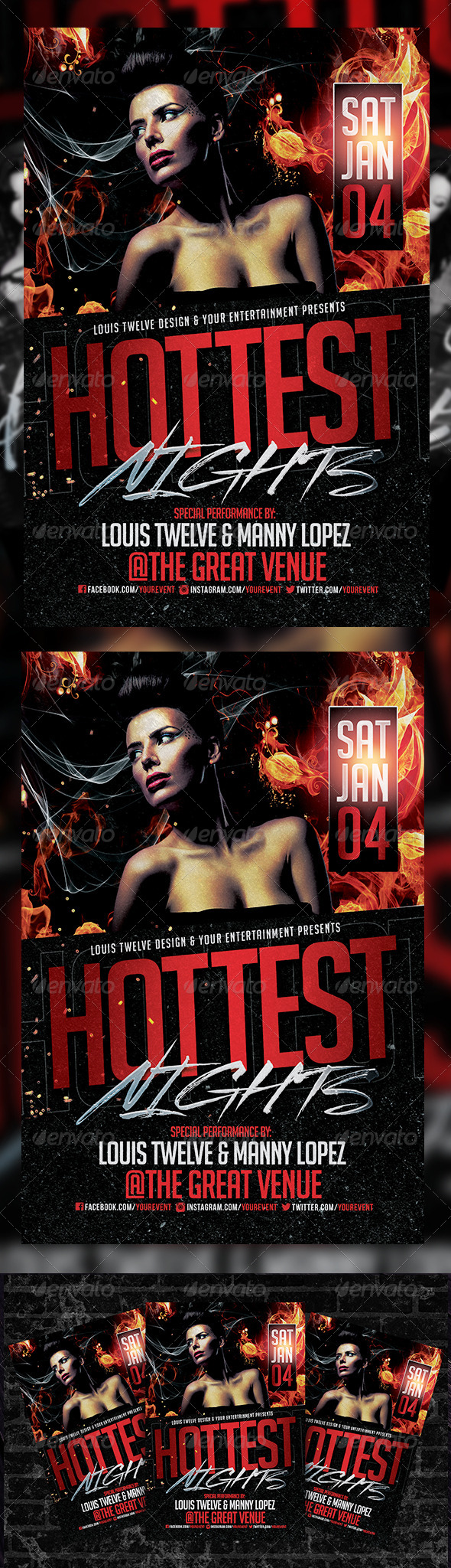 Hottest Nights Flyer Template