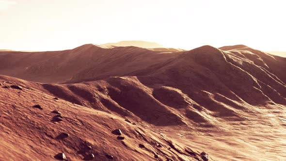 Warm Colored Sand Dunes at Sunset