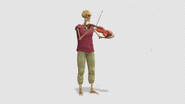 Skeleton Playing Violin