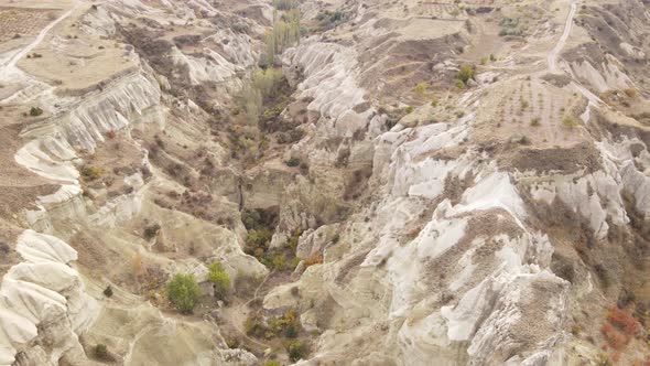 Cappadocia Landscape Aerial View. Turkey. Goreme National Park