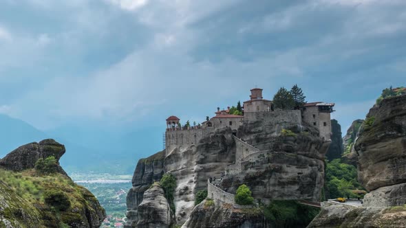 Timelapse of Meteora Monastery in Greece