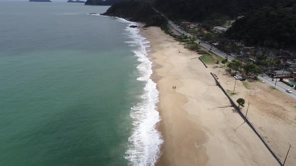 Maresias beach landmark travel destination in Brazil.