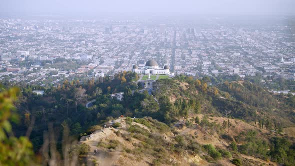 Spectacular view Griffith Observatory Park Landscape and cityscape