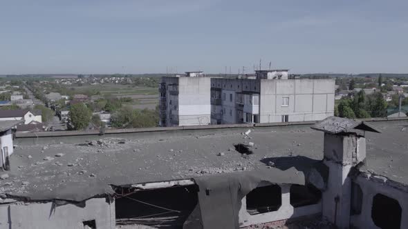 War in Ukraine  Destroyed Building in Borodyanka Bucha District