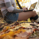 Girl with Laptop in the Park - VideoHive Item for Sale