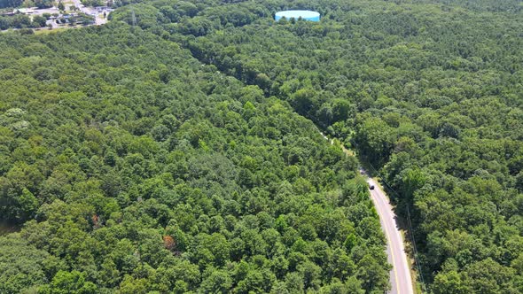 Amazing Landscape of Wonderful Scene with Houses Forest Green Field