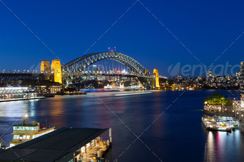 hour on a winter’s evening in Sydney, Australia