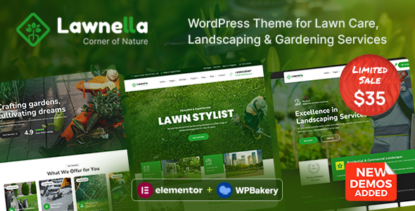Lawnella - Gardening & Landscaping WordPress Theme