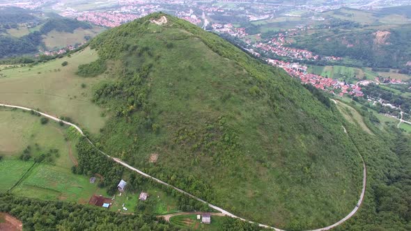 Aerial view of Bosnian pyramids