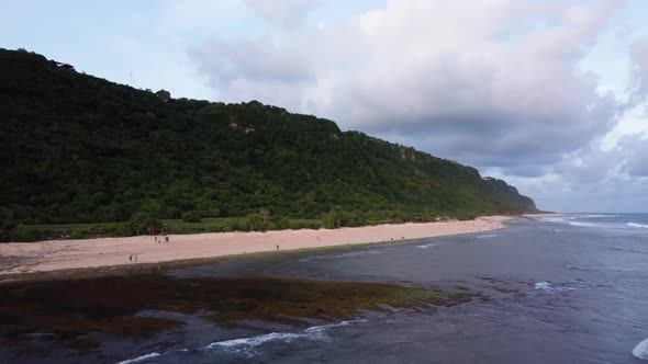 Nyang Nyang Beach Cliff Parallax with Clouds