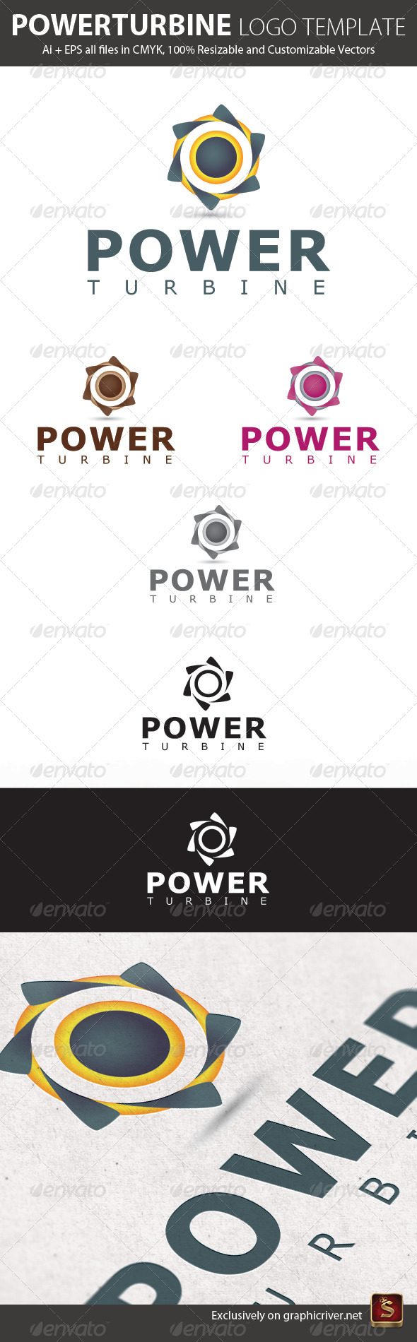 Power Turbine Logo Template