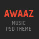 Awaaz Music PSD Template - ThemeForest Item for Sale