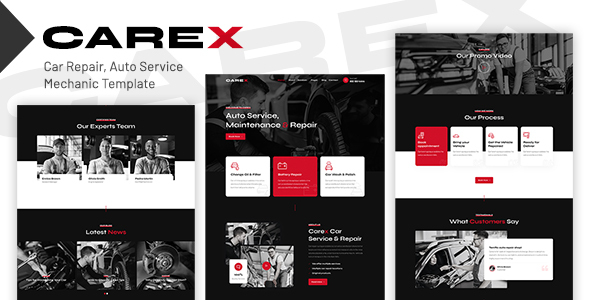 CAREX - Car Repair, Auto Service & Mechanic Template
