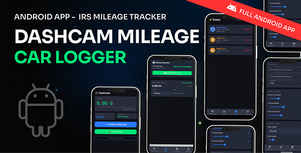 Dashcam + Mileage Logger (Android)