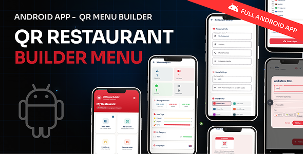 QR Menu Builder for Android
