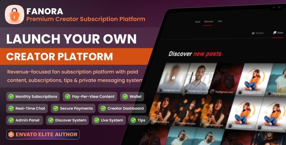 Fanora – Creator Subscription & Content Monetization Platform