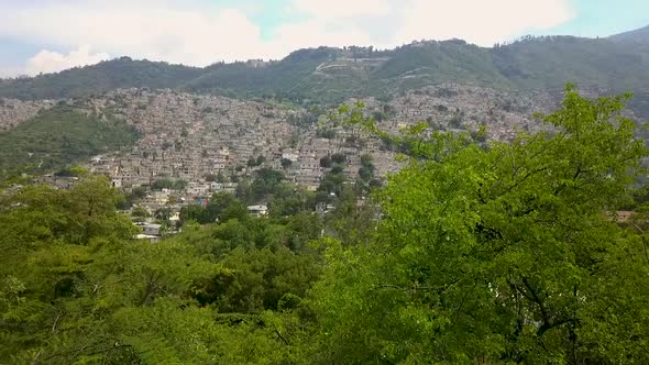 View of Port au Prince against the mountains