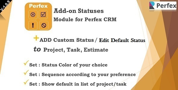 Add-on Statuses Module for Perfex CRM