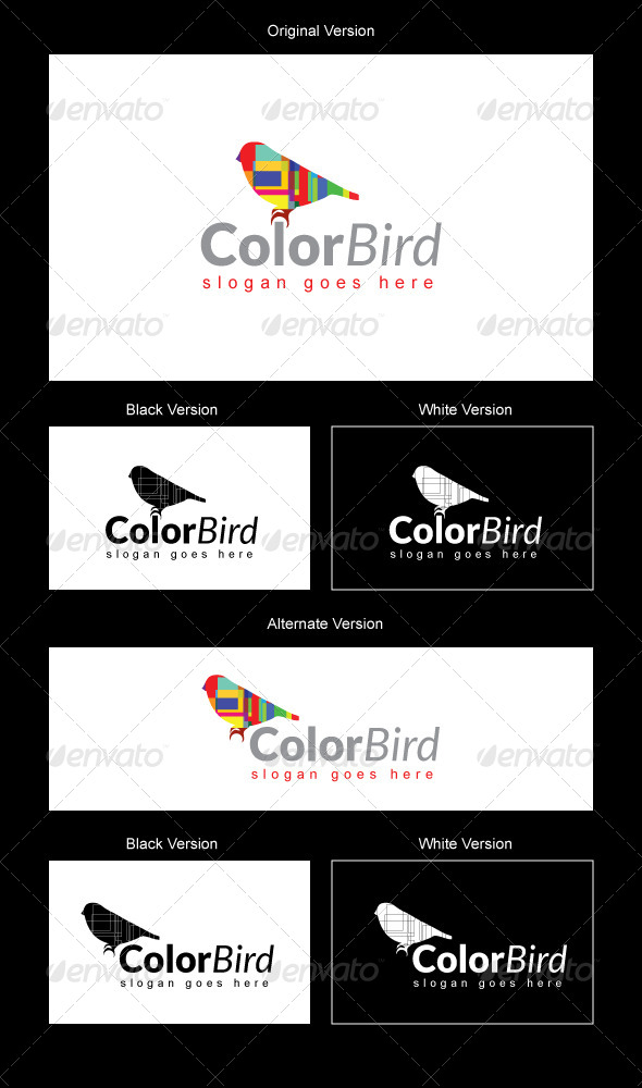 Color Bird Logo Design