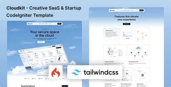 Cloudkit - Creative SaaS & Startup Codeigniter 4 Tailwind Template