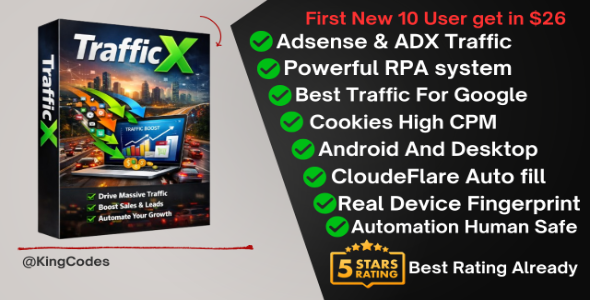 Traffic X Web Traffic Bot Software Organic Website Traffic Generator With RPA Support