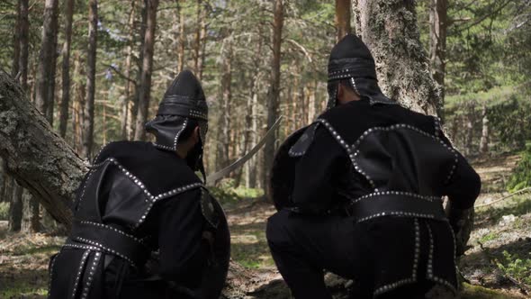 Two soldiers in historical times. alt