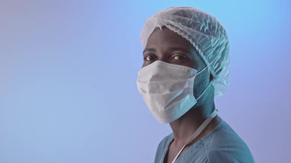 Close Up Portrait of African-American Surgeon