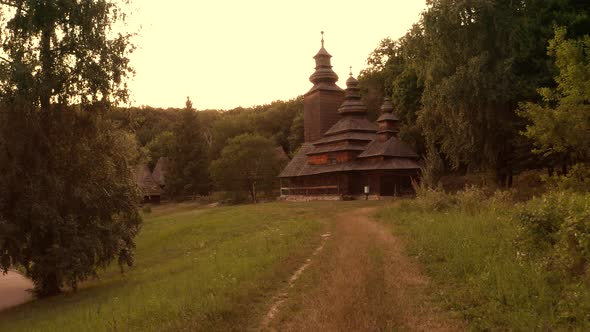 Approaching Dark Spooky Orthodox Church