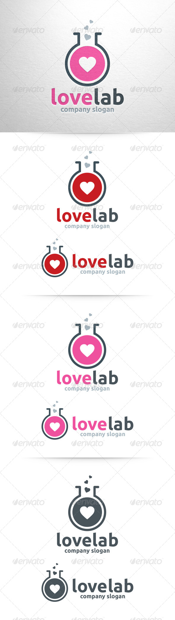 Love Lab Logo Template