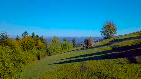 Flying Over the Carpathian Mountains