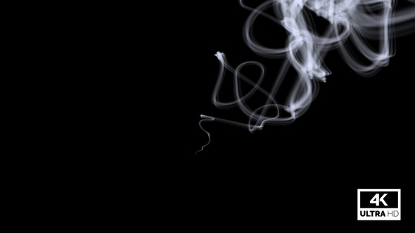 White Smoke Of Cigarette Rising