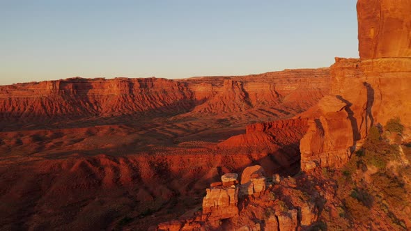 Aerial shot of the amazing rock formations on southern Utah.