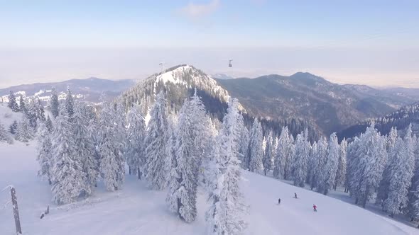 Aerial View Of Ski Slope Poiana Brasov Romania 1