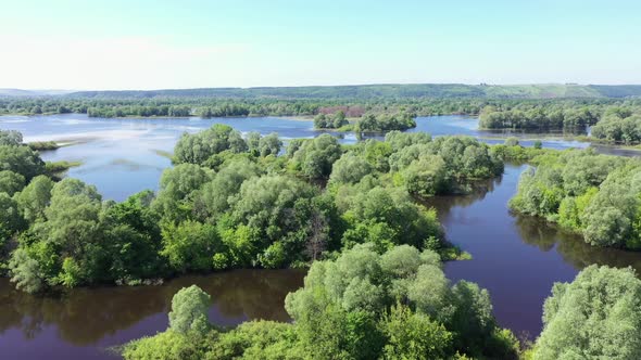 Islands on the Volga, Aerial View