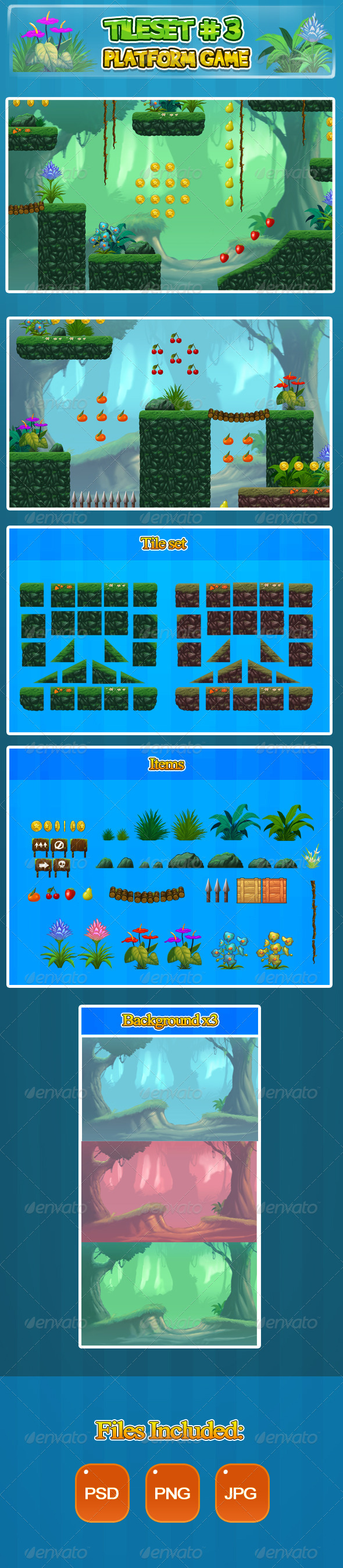 2D Platformer Game Assets from GraphicRiver